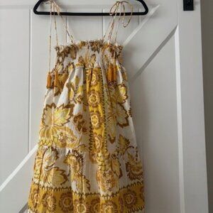 FARM Rio Off-white Aura Floral Mini Dress, XS